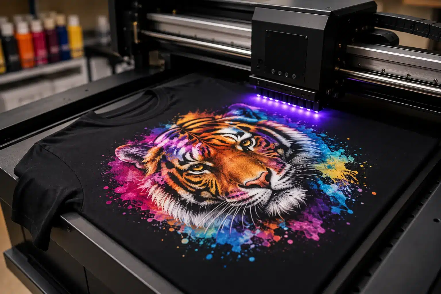 Impression DTF textile couleur sur textile noir