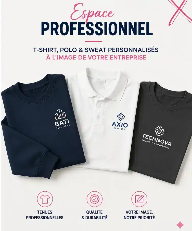 Textiles et vêtements professionnels pour entreprises, avec ou sans personnalisation